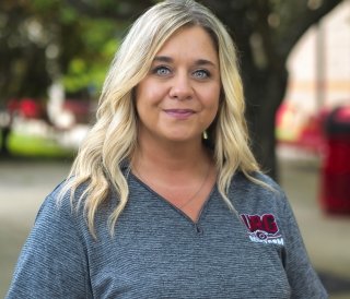 Director of Admissions Kristie French smiles at the camera. She is ready to greet students and family to learn more about the University of Rio Grande