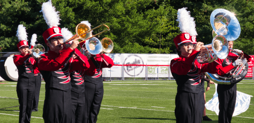 Rio's Marching Band playing at football game