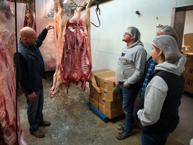 AG students visit meat processing facility
