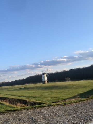 Pictured is the wind mill located on Bob Evans Farm.
