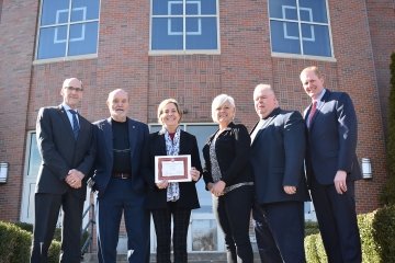 Pictured from left to right: Board members Tim Kyger, Daniel Whiteley, Teri Geiger, Robin Fowler, Robert Foster, and Rio Grande President Ryan Smith.