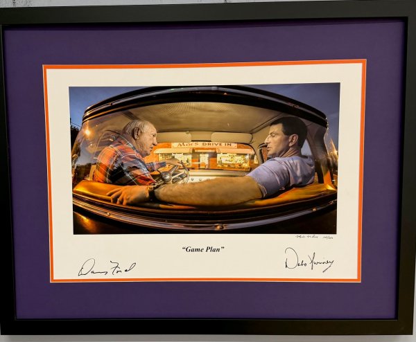 Clemson signed print by coaches