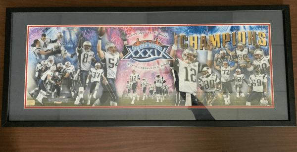 New England Patriots Super Bowl Print Signed