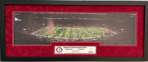 Nick Saban autographed print